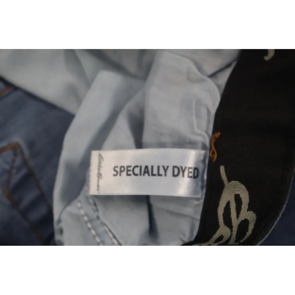 Eddie Bauer Jeans Mens 34x32 Blue Medium Wash Straight‎ Leg Denim Distressed